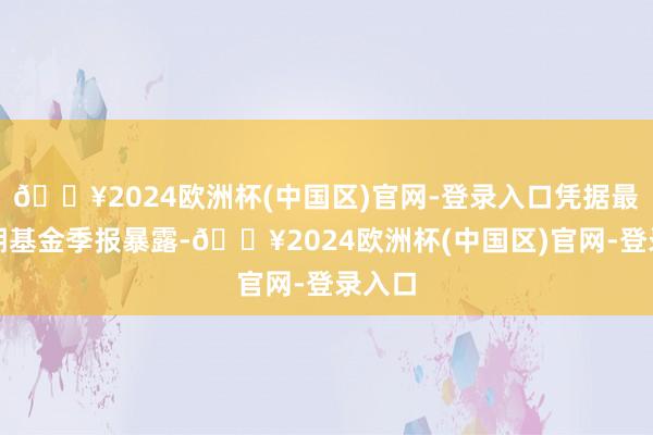 🔥2024欧洲杯(中国区)官网-登录入口凭据最新一期基金季报暴露-🔥2024欧洲杯(中国区)官网-登录入口
