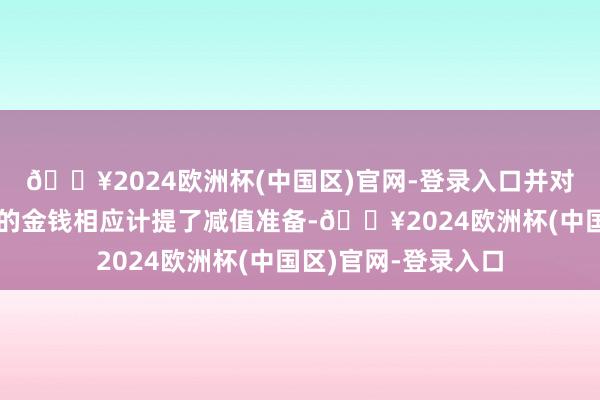🔥2024欧洲杯(中国区)官网-登录入口并对其中存在减值迹象的金钱相应计提了减值准备-🔥2024欧洲杯(中国区)官网-登录入口