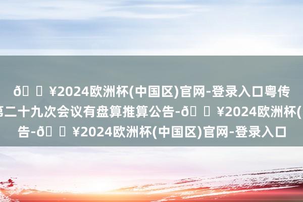 🔥2024欧洲杯(中国区)官网-登录入口粤传媒：第十一届董事会第二十九次会议有盘算推算公告-🔥2024欧洲杯(中国区)官网-登录入口